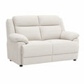 Sofa dwuosobowa kremowa tkanina poliestrowa 150 x