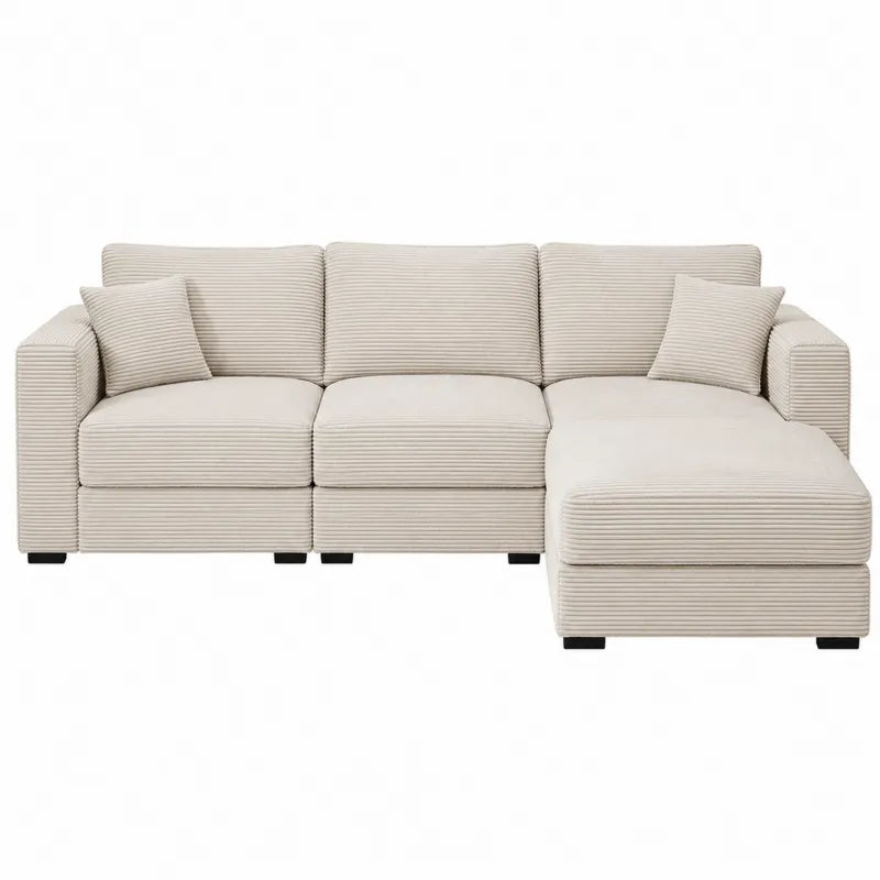 Sztruksowa sofa modu?owa naro?