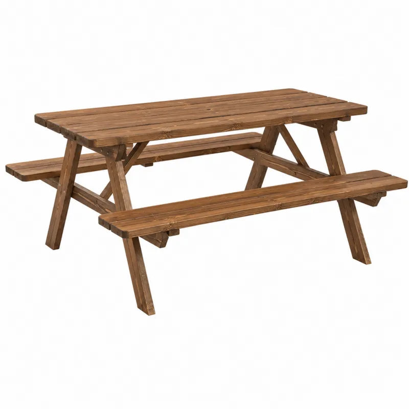 St¨®? piknikowy drewniany z ?awkami 180