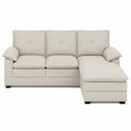 Be?owa sofa naro?na z tkaniny z