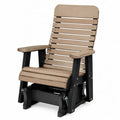 Krzes?o bujane ogrodowe z drewnopodobnego polimeru 60x75x100 cm br?z