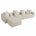 Be?owa sofa modu?owa z poliestrowym obiciem, 5